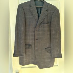 Men’s 42R Grey 100% Wool Sport Coat